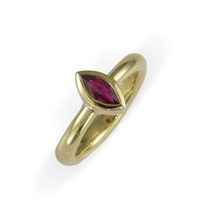 Jewellery manufacturing: 18ct & Marquise Ruby Ring Jens Hansen