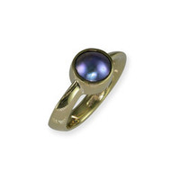 Jewellery manufacturing: 14ct Twisted Ring with Paua Pearl Jens Hansen