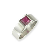 Jewellery manufacturing: Platinum & Ruby Ring Jens Hansen