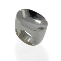 Jewellery manufacturing: Sterling silver Concave Ring Jens Hansen