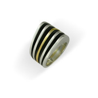 Jewellery manufacturing: Sterling Silver & 9ct Gold Ring Jens Hansen