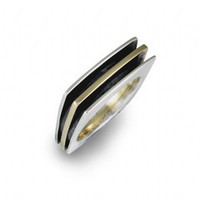 Jewellery manufacturing: Gold & Silver Fin Ring Jens Hansen