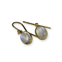 Jewellery manufacturing: 22ct Moon Stone Earrings Jens Hansen