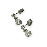 Jewellery manufacturing: 14ct White Gold Diamond Earrings Jens Hansen