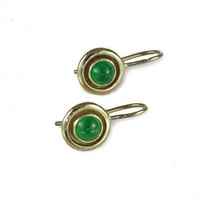 Jewellery manufacturing: 9ct Emerald Earrings Jens Hansen