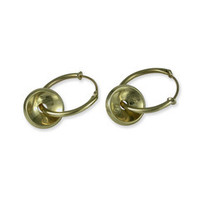 Jewellery manufacturing: 18ct Gold Domed Disc Earrings Jens Hansen