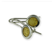 Silver Hook earrings with 24ct Gold Leaf Jens Hansen