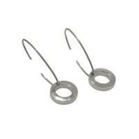 Jewellery manufacturing: D-Hoop Silver Circle Earrings Jens Hansen