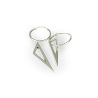 Jewellery manufacturing: Sterling silver Open Triangle Hoop Earrings Jens Hansen