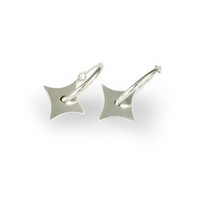 Jewellery manufacturing: Silver Square Hoop Earrings Jens Hansen