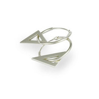 Silver Open Triangle Hoop Earrings Jens Hansen