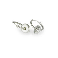 Silver Button Hoop Earrings Jens Hansen