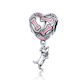 Silver & Pink Puppy Charm