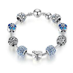 Costume Jewelry Blue Bead Bracelet