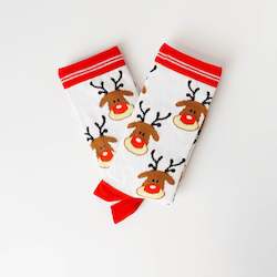 Clothing: Reindeer Face Socks