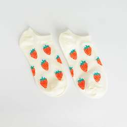 Clothing: Strawberry Ankle Socks