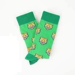 Clothing: Green Tiger Socks