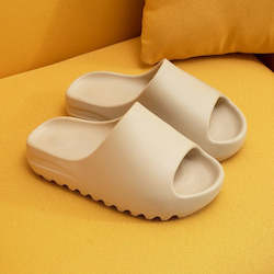 Clothing: Cream Foam Slides