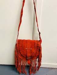BOHEMIAN HANDCRAFTED GENUINE SUEDE LEATHER BAG #205119