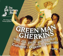 Chutneys or relishes: Green Man Gherkins