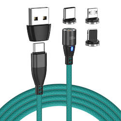Internet only: Super Nova Type C. 2m - 100W Data/Charge Magnetic Cable. Fast Charging Capable plus Type A adapter