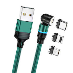 Internet only: Twins! 2 Pack. Two Stella Magnetic Cables - 1 x 2m, 1 x 1m plus 3 Plugs