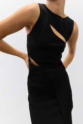 Nadja Cut Out Maxi Dress (black)