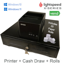 Vend Pos Hardware: Printer + Cash Draw + Paper Rolls - Lightspeed X Series POS (Windows)
