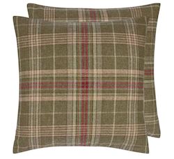 Cushions: Designers Guild Hardwick Plaid Woodland Cushion