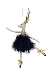 Decorative Pieces: Sapphire Blue Hanging Prancer Deer