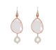 Simply Italian - White Agate & Pearl Drop Earrings