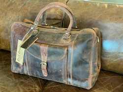 Back Road NZ Full Aged Brown Leather Travel Bag