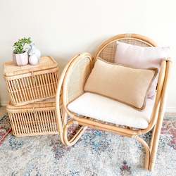 Furniture: Woven Rattan Occasional Chair