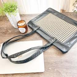 Accessories: Leather and Rattan Laptop case