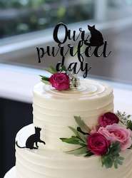 Craft material and supply: Our purrfect Day cake topper