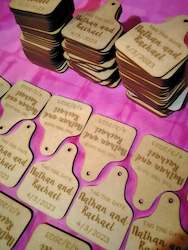 Craft material and supply: Wedding Save the Date Cow Tags