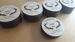 Craft material and supply: Wedding Save the Date Antler Cut Token
