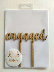 Craft material and supply: Engaged cake topper