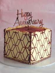 Craft material and supply: Happy Anniversary cake topper