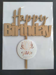 Craft material and supply: Happy BIRTHDAY cake topper