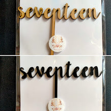 Craft material and supply: Seventeen cake topper