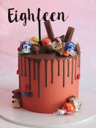 Craft material and supply: Eighteen cake topper