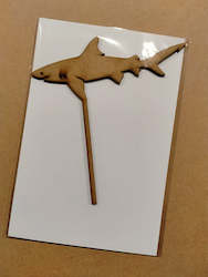 Craft material and supply: Shark Cake Topper - MDF wood