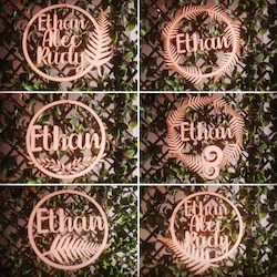 Craft material and supply: Kids Room Signs Fern style personalized