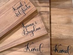 Engraving bread boards or platters