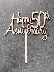 Happy 50th Anniversary cake topper