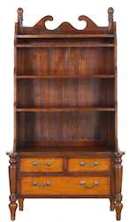 Furniture: TNC Antique Reproduction Bookcase, Solid Oak
