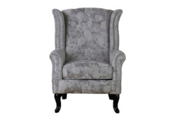 TNC Wing Chair, Silver Grey