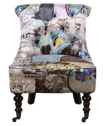 Furniture: TNC Patchwork Bedroom Chair, 76B