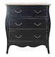 TNC 3 Drawers Black Chest, Recycled Fir